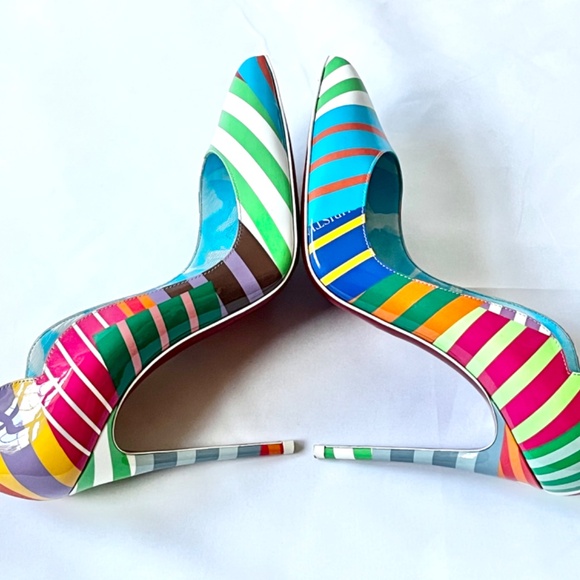 Christian Louboutin Shoes - Christian Louboutin Hot Chick 100 Pumps EU 37.5 | Pearlescent Patent 100mm